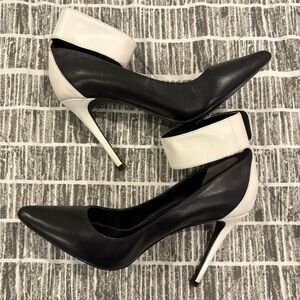 Enzo Angiolini Black and White Heels